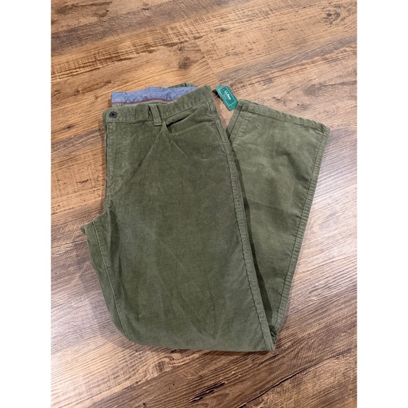 L.L. Bean Other - L.L.Bean Corduroy Pants Mens 38x34 (Fits 37x33) Olive 1912 Stretch Standard Fit‎